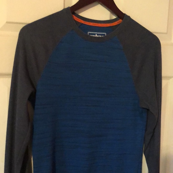 Urban Pipeline Maxflex Blue & Gray Long Sleeve Waffle Knit Shirt Mens Small S - Picture 3 of 15
